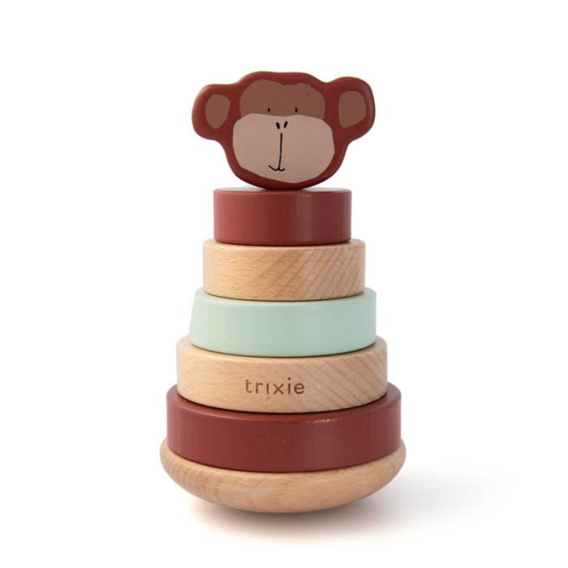 Trixie Baby® Leseni obroči za zlaganje Mr. Monkey