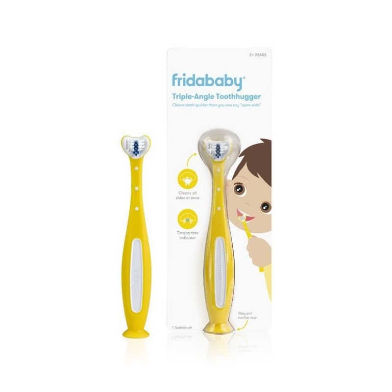 Fridababy®  Trikotna otroška zobna ščetka - Yellow