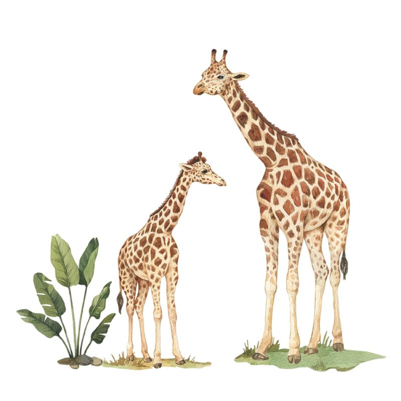 Yokodesign® Stenska nalepka Safari Žirafa XL