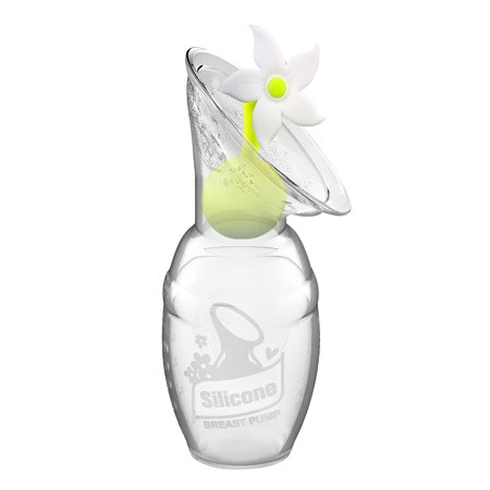 Haakaa® Set silikonska črpalka 1.gen. 100ml in Pokrovček Rožica