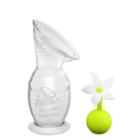 Haakaa® Silikonska črpalka 2.gen. 150ml in Pokrovček Rožica