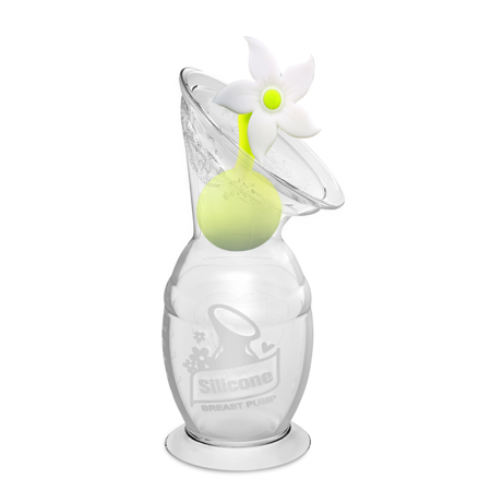 Picture of Haakaa® Silicone Pump with Suction Base 150ml Generation 2 and Flower Stopper Combo