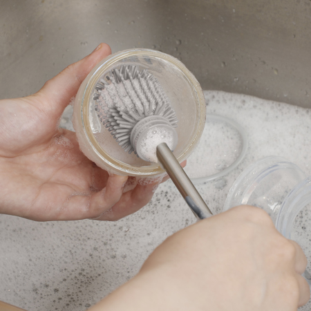 Haakaa® Komplet silikonskih krtačk za čiščenje Suva Grey