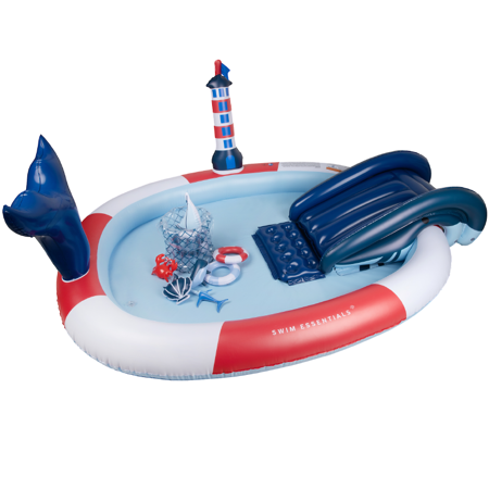 Slika Swim Essentials® Otroški napihljiv bazen Adventure Red White Whale