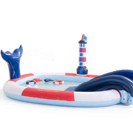 Swim Essentials® Otroški napihljiv bazen Adventure Red White Whale