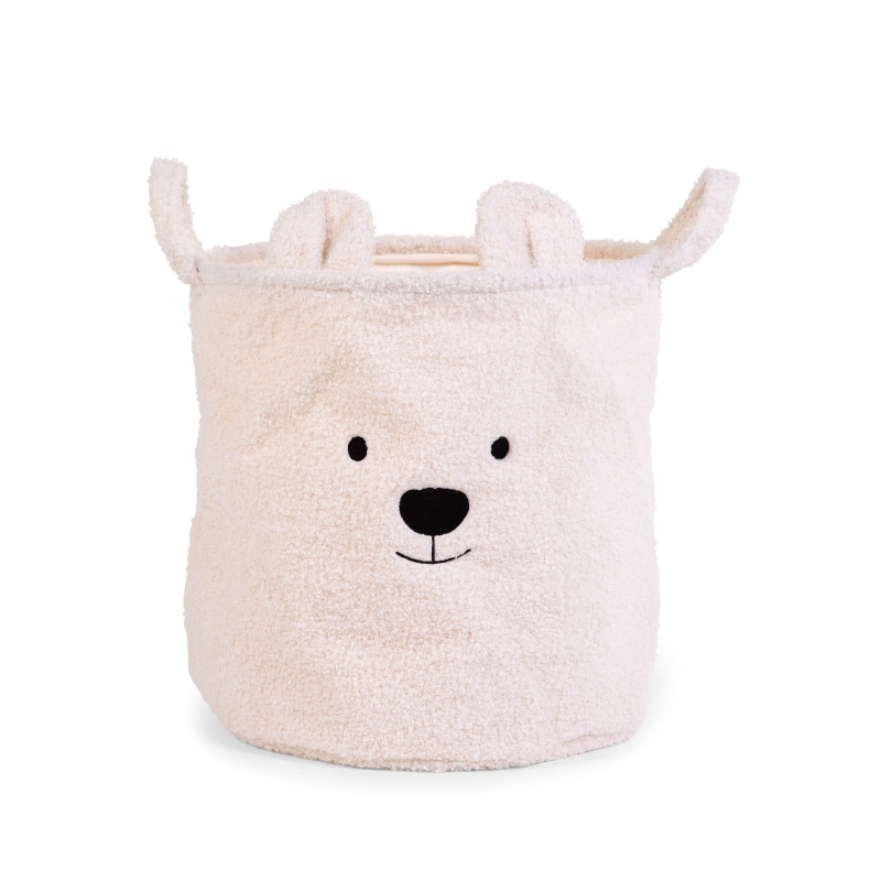 Childhome® košara za igračke Teddy Off White 40x40x40