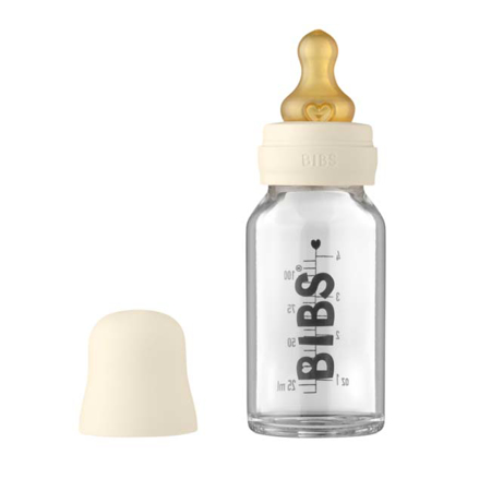 Bibs® Otroška steklenička Kompletni set Ivory 110ml