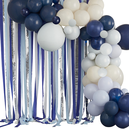Ginger Ray® Ozadje za fotografiranje z baloni Blue, Cream & Silver