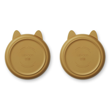 Liewood® Komplet 2 krožnikov iz BIO plastike Mae Rabbit/Golden Caramel