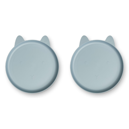 Slika Liewood® Komplet 2 krožnikov iz BIO plastike Mae Rabbit Sea Blue