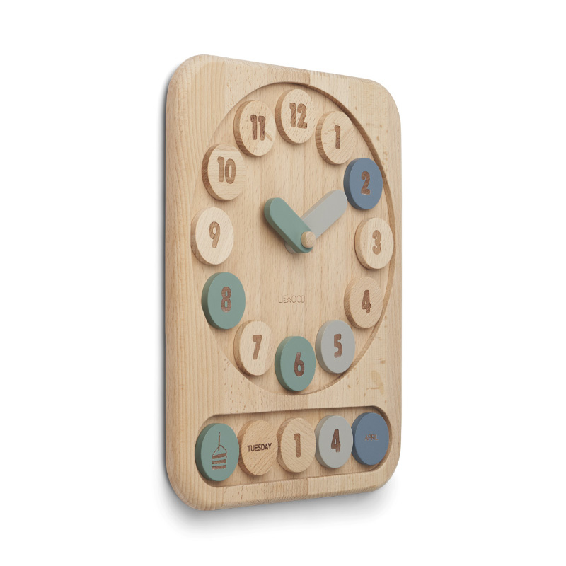 Liewood® Lesena aktivnostna igrača Clock Yelena Blue Multi Mix