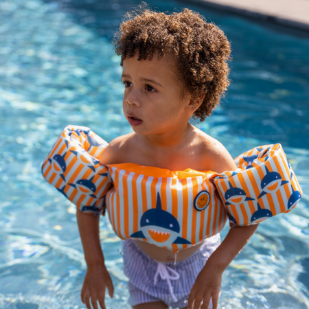 Swim Essentials® Otroški jopič z rokavčki Orange Blue Shark (2-6 L)
