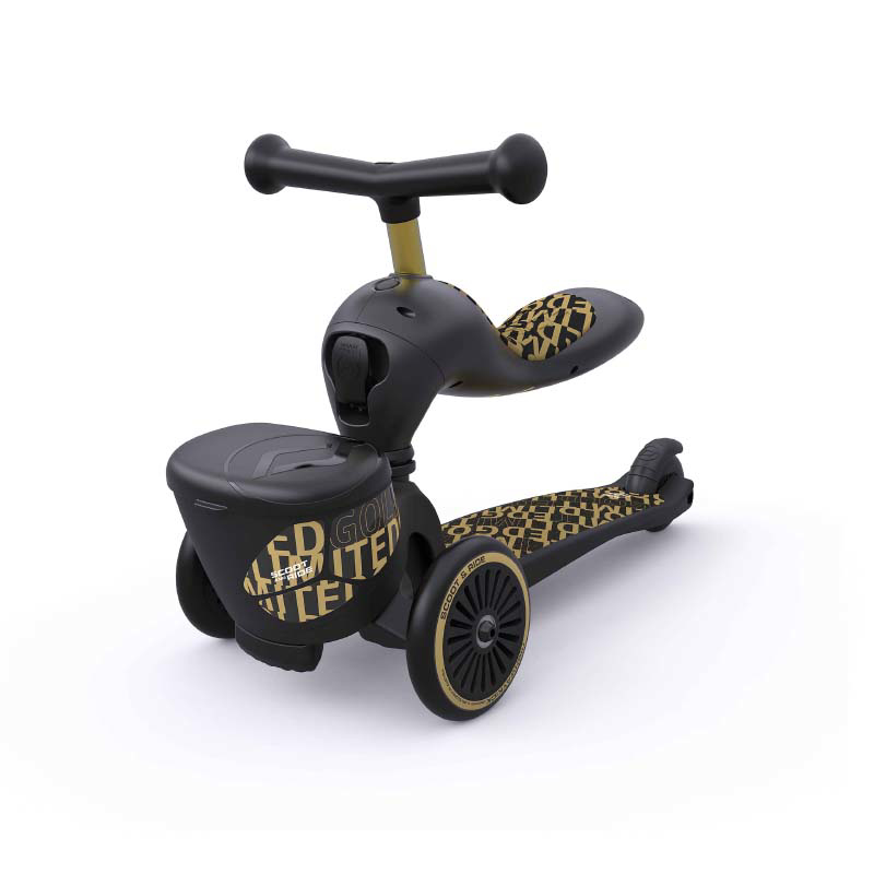 Scoot & Ride® Otroški poganjalec in skiro Highwaykick 1 Black&Gold Limited Edition