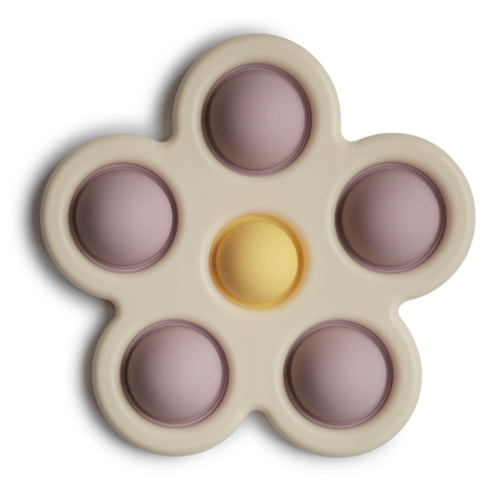 Slika Mushie® Otroška igrača POP-IT Flower Soft Lilac/Pale Daffodil/Ivory