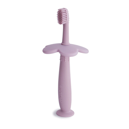 Slika Mushie® Silikonska zobna ščetka Soft Lilac