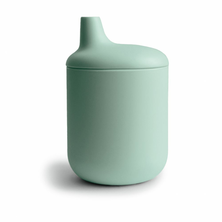 Slika Mushie® Silikonski kozarček Sippy Cup Cambridge Blue