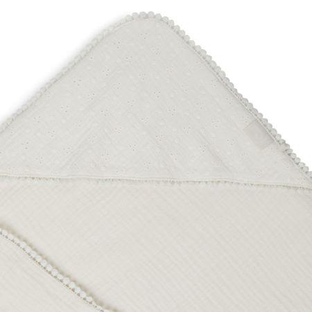 Jollein® Brisača s kapuco Embroidery Ivory 75x75