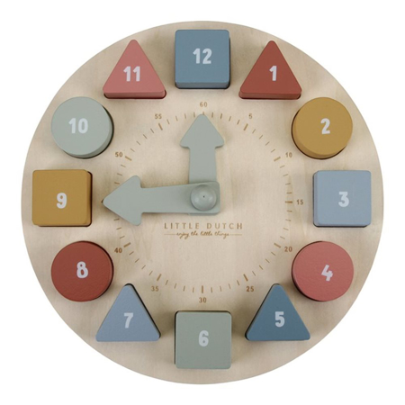 Slika Little Dutch® Lesena aktivnostna igrača Clock