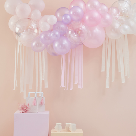 Slika Ginger Ray® Lok iz balonov Pastel, Pearl & Ivory