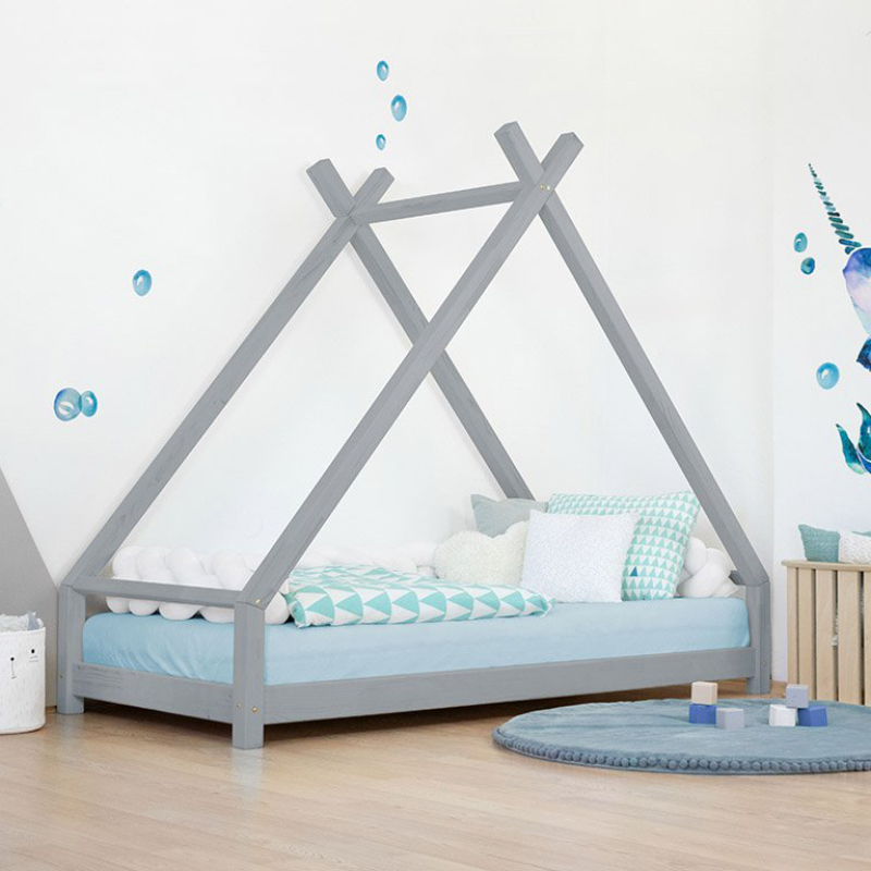 Benlemi® Otroška postelja TAHUKA 200x90 Grey