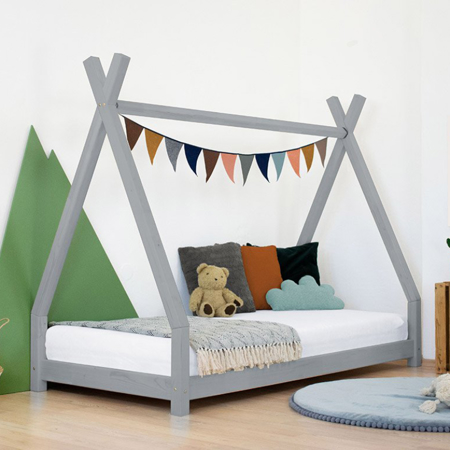 Slika Benlemi® Otroška postelja NAKANA 200x90 Grey