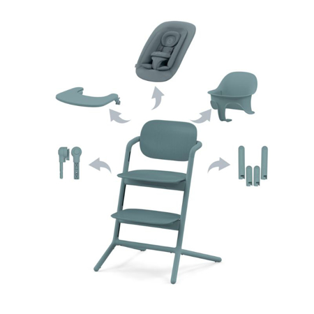 Slika Cybex® Otroški stolček za hranjenje Lemo 4v1 - Stone Blue