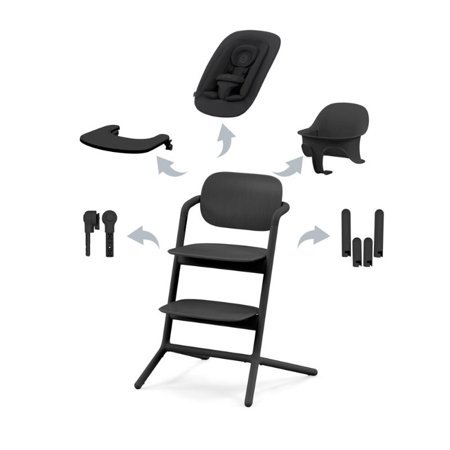 Slika Cybex® Otroški stolček za hranjenje Lemo 4v1 - Black