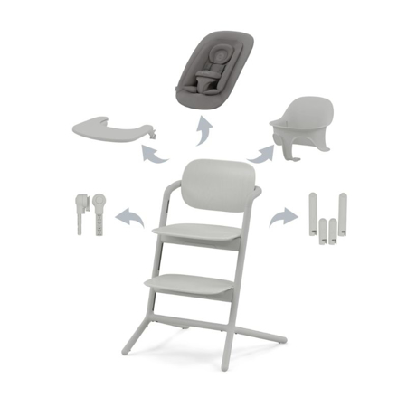 Slika Cybex® Otroški stolček za hranjenje Lemo 4v1 - Suede Grey