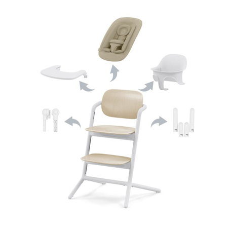 Slika Cybex® Otroški stolček za hranjenje Lemo 4v1 - Sand White