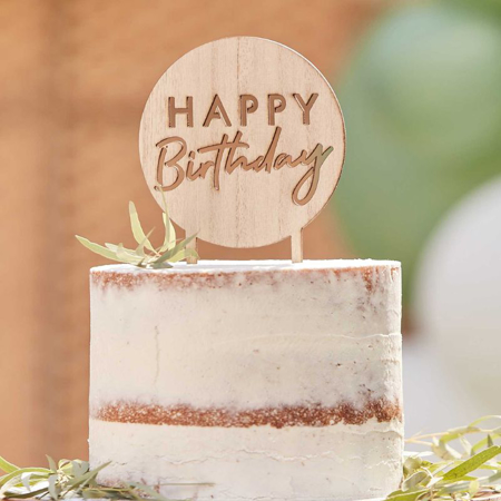 Slika Ginger Ray® Leseni okrasek za torto Happy Birthday