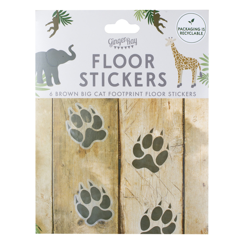 Ginger Ray® Nalepke Animal Pawprint Floor Stickers