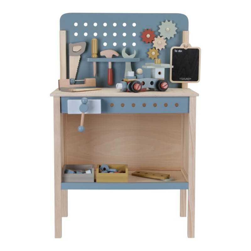 Little Dutch® Otroška delovna miza z orodjem Blue