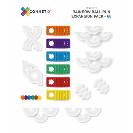 Connetix® Magnetne ploščice Ball Run Expansion Set 66-delni