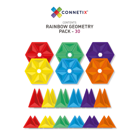 Connetix® Magnetne ploščice Geometry Pack 30-delni