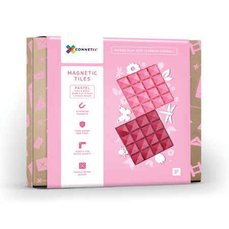Slika Connetix® Osnovna plošča Base Plate Pastel Pink & Berry 2 kosa