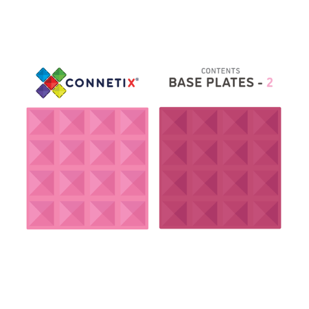Connetix® Osnovna plošča Base Plate Pastel Pink & Berry 2 kosa