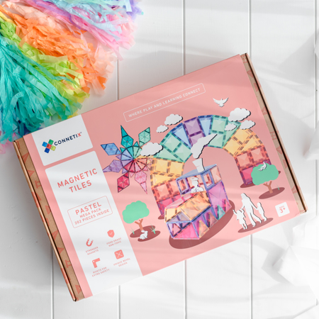 Connetix® Magnetne ploščice Pastel Mega Pack 202-delni