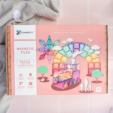 Connetix® Magnetne ploščice Pastel Mega Pack 202-delni