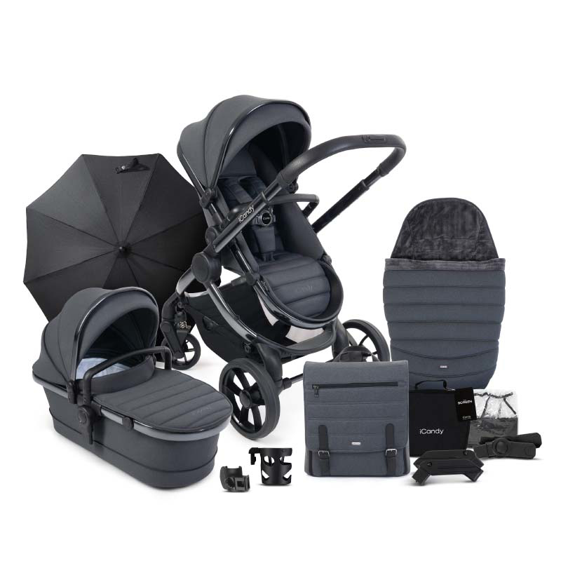 Slika za  iCandy® Dječja kolica s košarom 2v1 Peach 7 Dark Grey Phantom