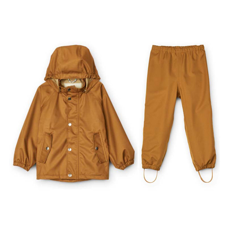 Slika Liewood® Dežni plašč in hlače Parker Golden Caramel