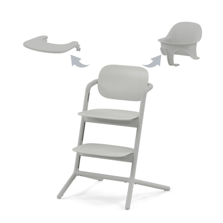 Slika Cybex® Otroški stolček za hranjenje Lemo 3v1 - Suede Grey