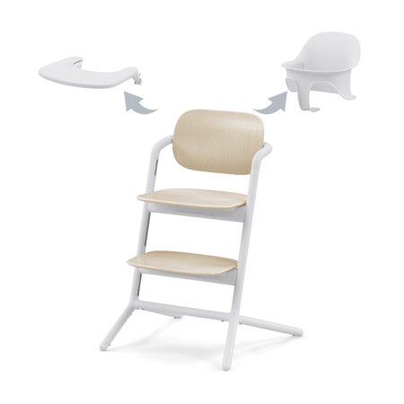 Slika Cybex® Otroški stolček za hranjenje Lemo 3v1 - Sand White