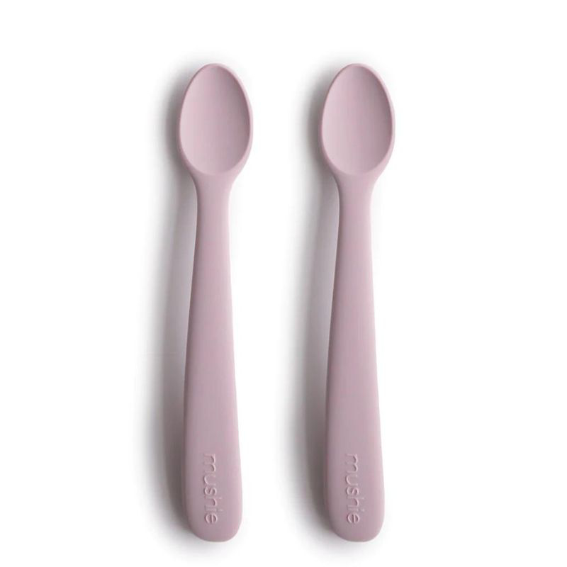 Mushie® Set dveh silikonskih žličk Soft Lilac