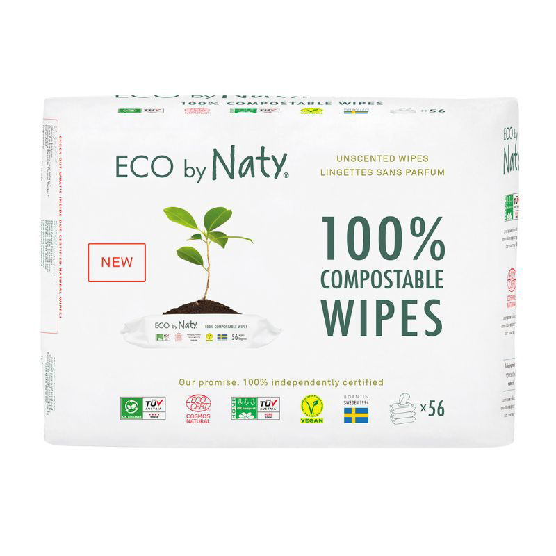 Eco by Naty® Osvežilni robčki Triple Pack Unscented 3x56 kosov