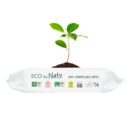 Eco by Naty® Osvežilni robčki Triple Pack Unscented 3x56 kosov