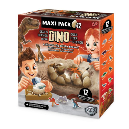 Slika Buki® Set 12 jajc za izkopavanje Dino Mega Egg