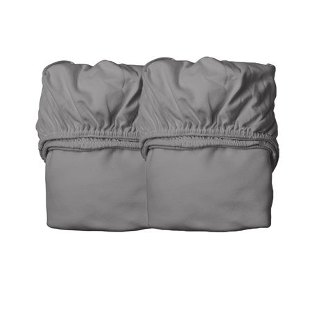 Leander® Otroška jogi rjuha za posteljico Cool Grey 2 kosa 120x60