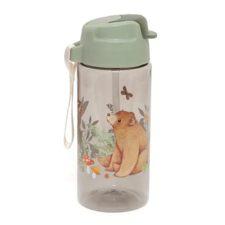Slika Petit Monkey® Steklenička s slamico Bear and Friends Sage