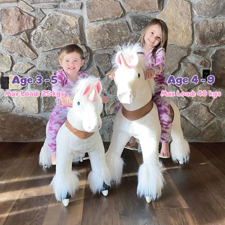 PonyCycle® Konjiček na kolesih - White Unicorn (3-5L)
