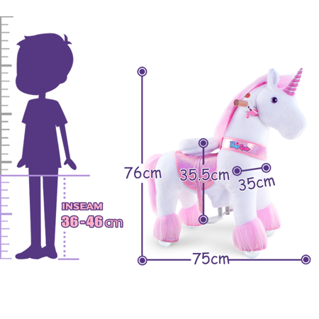 PonyCycle® Konjiček na kolesih - Pink Unicorn (3-5L)
